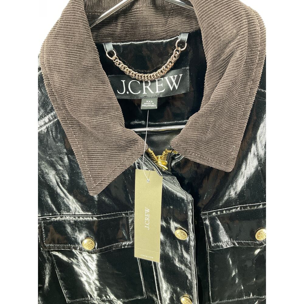 J.Crew Laminated Black Barn Size XXS Jacket NWT - Picture 4 of 5